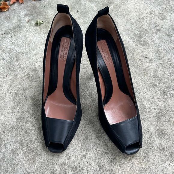 SportMax MaxMara Peep Toe  Heels, size 39 - Picture 2 of 12